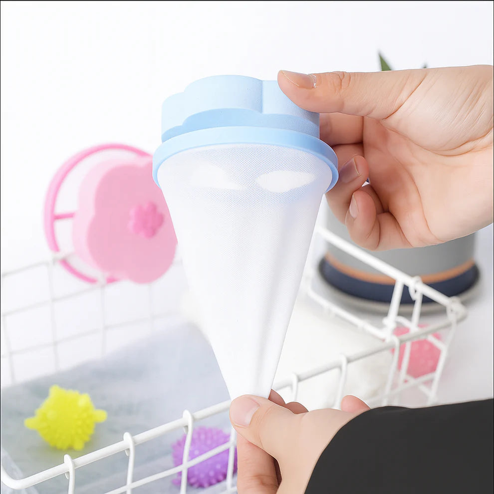 Lot de 4 Capsules Attrape-Poils pour Machine à Laver